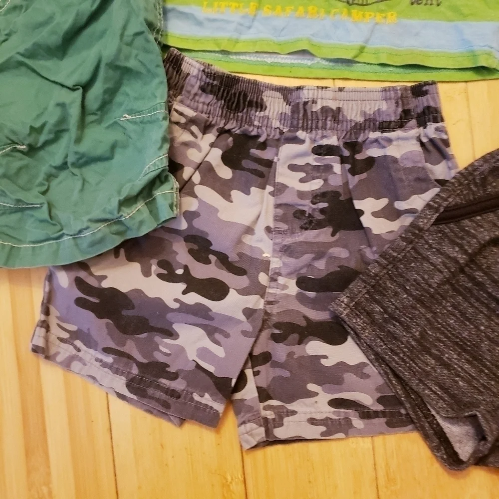 6 Piece Lot Boys 24M Months Spring Summer Clothing T-Shirts Shorts Casual EUC